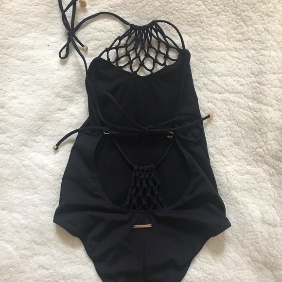 NWT | Stella McCartney | Black Mesh One Piece Swimsuit Size Small - Picture 5 of 11